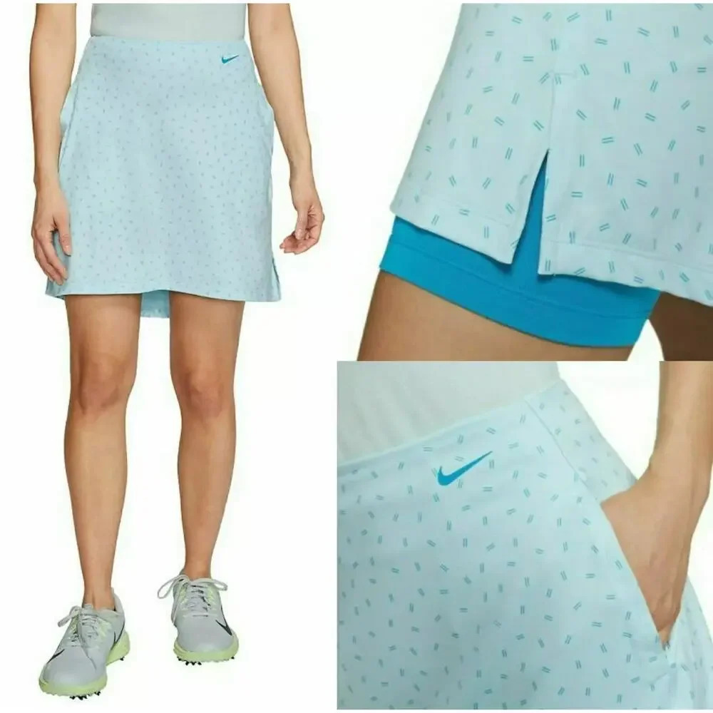 Nike Women's Size‎ XL Light Blue Moisture-Wicking Dri-FIT UV Victory Golf Skort